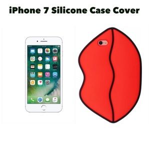 3D RED LIPS SILICONE SOFT IPHONE 7 CASE COVER